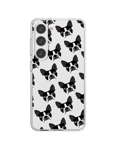 Cover Samsung Galaxy S23 5G Cani Boston Terrier Trasparente - Pet Friendly