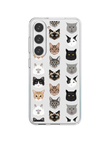 Coque Samsung Galaxy S23 5G Chats Transparente - Pet Friendly