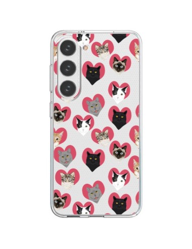 Samsung Galaxy S23 5G Case Cat Hearts Clear - Pet Friendly