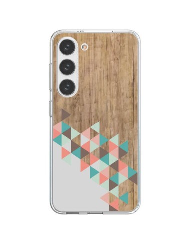 Coque Samsung Galaxy S23 5G Wood Bois Azteque Triangles Archiwoo - Pura Vida