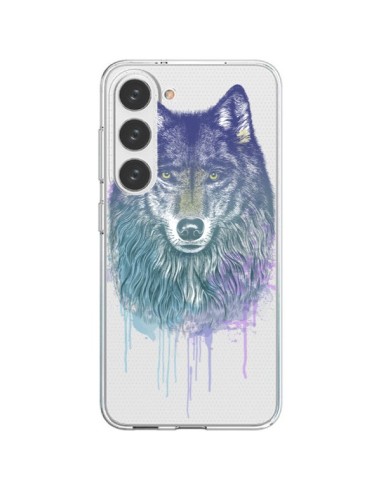 Cover Samsung Galaxy S23 5G Lupo Animale Trasparente - Rachel Caldwell