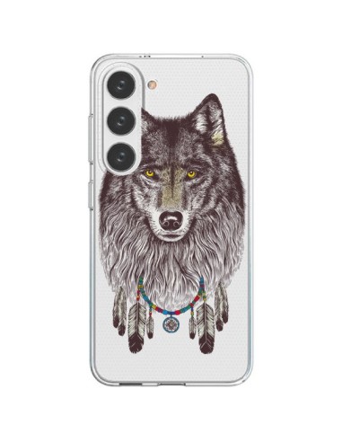 Coque Samsung Galaxy S23 5G Loup Wolf Attrape Reves Transparente - Rachel Caldwell