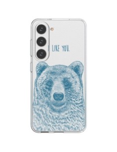 Cover Samsung Galaxy S23 5G I Love You Orso Trasparente -...
