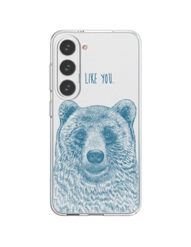 Coque Samsung Galaxy S23 5G I Love You Bear Ours Ourson Transparente - Rachel Caldwell