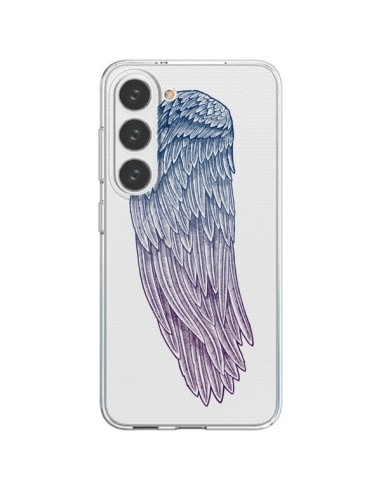 Coque Samsung Galaxy S23 5G Ailes d'Ange Angel Wings Transparente - Rachel Caldwell