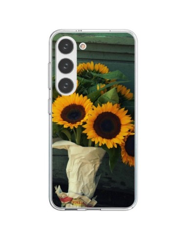 Coque Samsung Galaxy S23 5G Tournesol Bouquet Fleur - R Delean