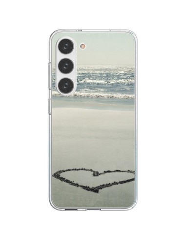 Coque Samsung Galaxy S23 5G Coeoeur Plage Beach Mer Sea Love Sable Sand - R Delean