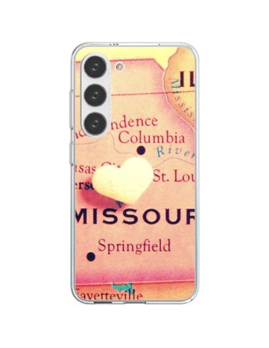 Coque Samsung Galaxy S23 5G Carte Map Missouri Coeoeur - R Delean