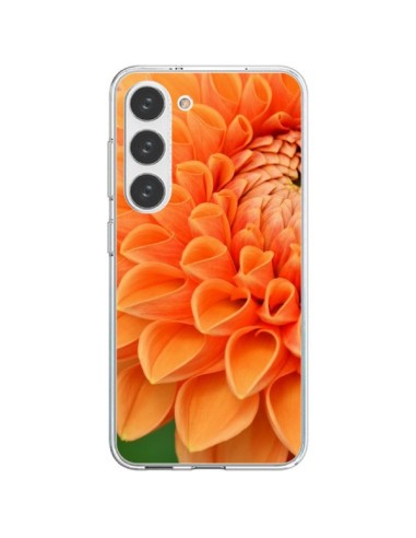 Coque Samsung Galaxy S23 5G Fleurs oranges flower - R Delean