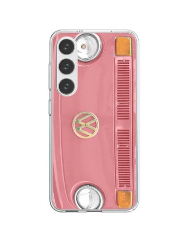 Coque Samsung Galaxy S23 5G Groovy Van Hippie VW Rose - R Delean