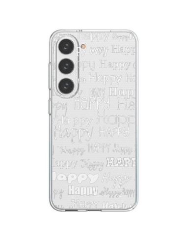 Coque Samsung Galaxy S23 5G Happy Happy Blanc Transparente - R Delean