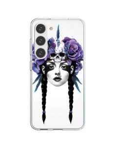 Coque Samsung Galaxy S23 5G Fille Fleurs Warrior - Ruben...