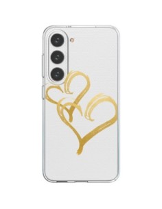 Cover Samsung Galaxy S23 5G Due Cuori Amore Trasparente -...