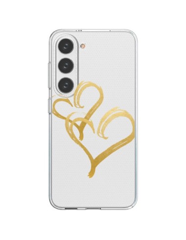 Coque Samsung Galaxy S23 5G Deux Coeurs Love Amour Transparente - Sylvia Cook