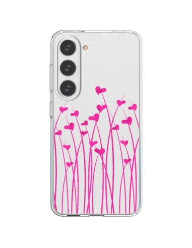 Samsung Galaxy S23 5G Case Love in Pink Flowers Clear - Sylvia Cook