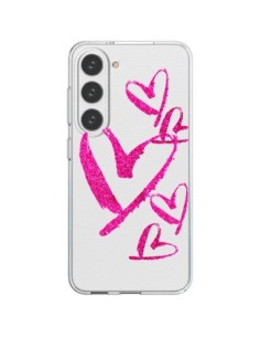Cover Samsung Galaxy S23 5G Pink Heart Cuore Rosa...