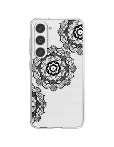 Coque Samsung Galaxy S23 5G Triple Mandala Noir Black Transparente - Sylvia Cook