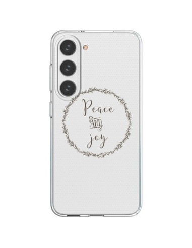 Coque Samsung Galaxy S23 5G Peace and Joy, Paix et Joie Transparente - Sylvia Cook