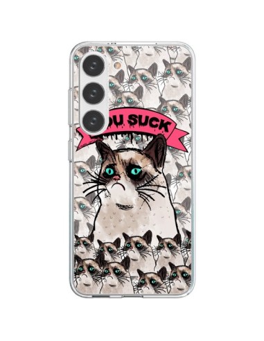 Cover Samsung Galaxy S23 5G Gatto Brontolone - You Suck - Sara Eshak