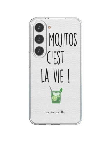 Coque Samsung Galaxy S23 5G Les Mojitos, c'est la vie Transparente - Les Vilaines Filles