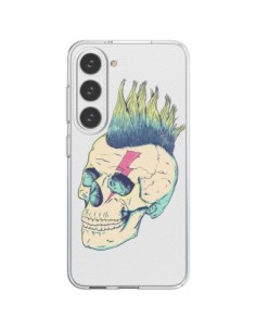 Cover Samsung Galaxy S23 5G Teschio Punk Trasparente -...