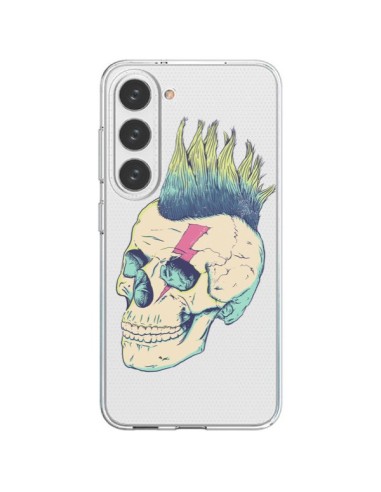 Coque Samsung Galaxy S23 5G Tête de Mort Crane Punk Transparente - Victor Vercesi