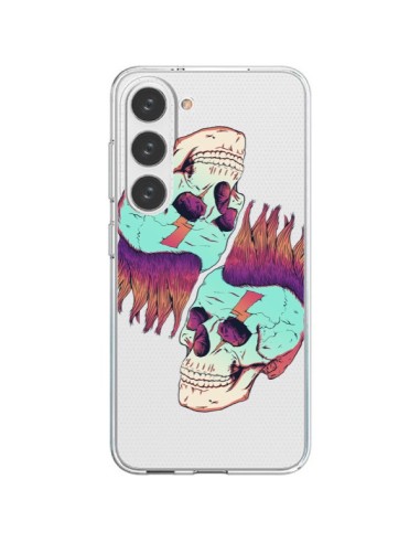 Samsung Galaxy S23 5G Case Skull Punk Double Clear - Victor Vercesi