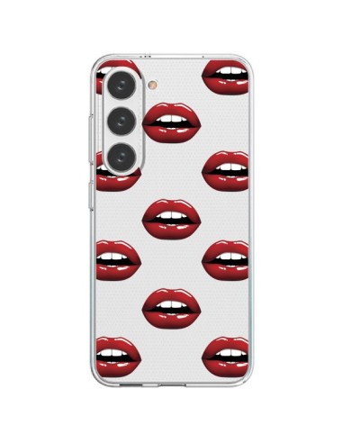 Coque Samsung Galaxy S23 5G Lèvres Rouges Lips Transparente - Yohan B.