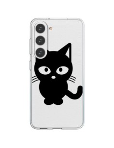 Cover Samsung Galaxy S23 5G Gatto Nero Trasparente -...