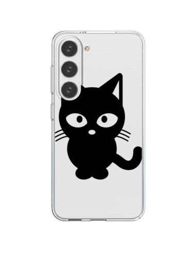 Cover Samsung Galaxy S23 5G Gatto Nero Trasparente - Yohan B.