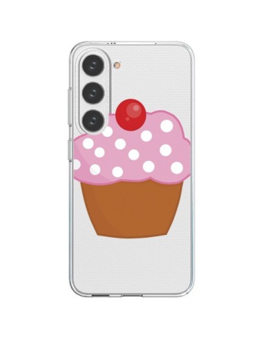 Cover Samsung Galaxy S23 5G Cupcake Ciliegia Trasparente - Yohan B.