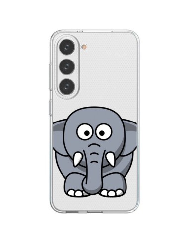 Cover Samsung Galaxy S23 5G Elefante Animale Trasparente - Yohan B.
