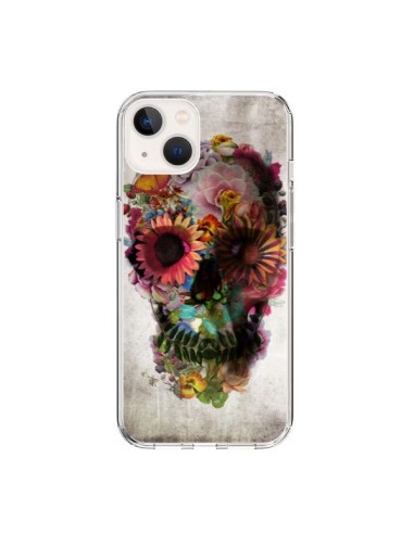 Coque iPhone 15 Skull Flower Tête de Mort - Ali Gulec
