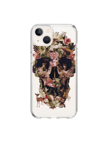 Coque iPhone 15 Jungle Skull Tête de Mort Transparente - Ali Gulec
