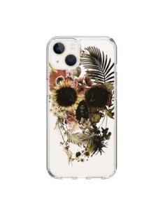 Coque iPhone 15 Garden Skull Tête de Mort Transparente -...