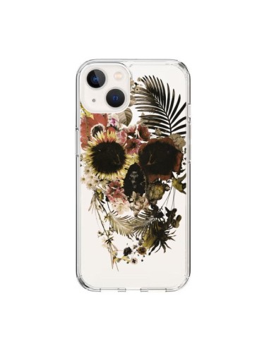 Coque iPhone 15 Garden Skull Tête de Mort Transparente - Ali Gulec