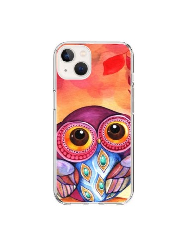 Coque iPhone 15 Chouette Feuilles Automne - Annya Kai