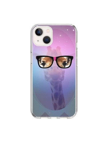 Coque iPhone 15 Girafe Geek à Lunettes - Aurelie Scour