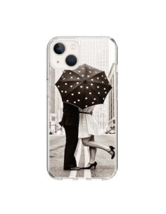 Cover iPhone 15 Segreto dietro l'Ombrello Amore Coppia -...
