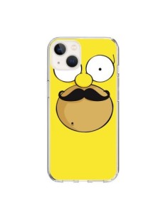 Coque iPhone 15 Homer Movember Moustache Simpsons -...