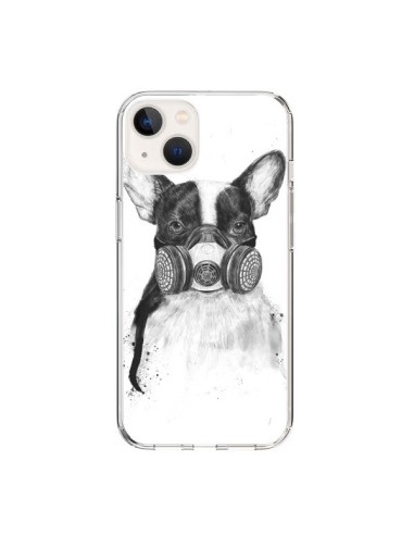 Coque iPhone 15 Tagueur Bulldog Dog Chien Big City Life - Balazs Solti