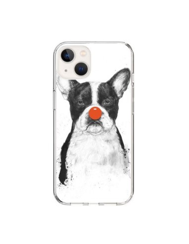 Coque iPhone 15 Clown Bulldog Chien Dog - Balazs Solti