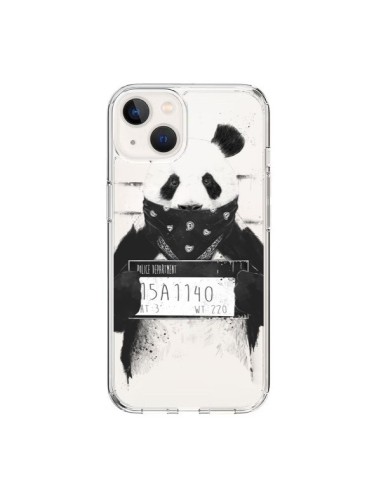 Cover iPhone 15 Panda Cattivo Trasparente - Balazs Solti