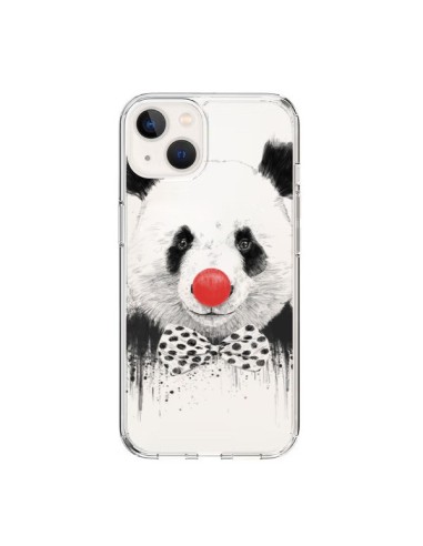 Coque iPhone 15 Clown Panda Transparente - Balazs Solti