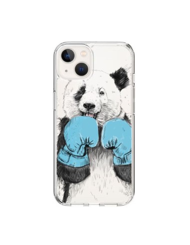 Cover iPhone 15 Panda Vincitore Trasparente - Balazs Solti