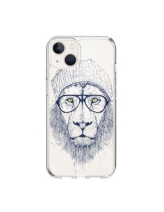 Cover iPhone 15 Cool Leone Swag Occhiali Trasparente -...