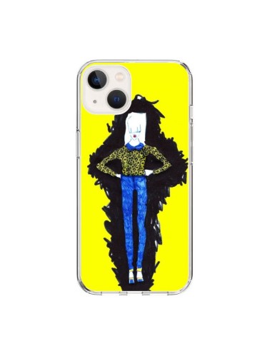 Coque iPhone 15 Julie Femme Fashion Mode Jaune - Cécile