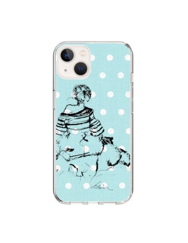 iPhone 15 Case Draft Girl Polka Fashion - Cécile