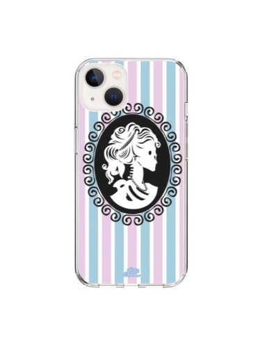 Coque iPhone 15 Camée Squelette Rose - Enilec