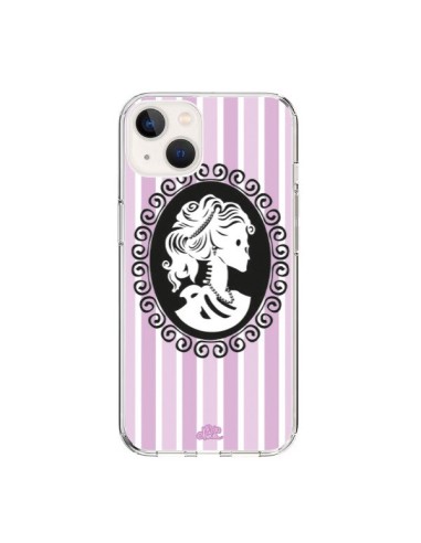 Coque iPhone 15 Camée Squelette Rose et Bleue - Enilec